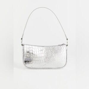 H&M Silver Metallic Shoulder Bag